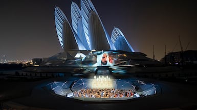 UAE National Orchestra participated in the 54th Eid Al Etihad official celebrations at Zayed National Museum. Photo: Ryan Carter / UAE Presidential Court
