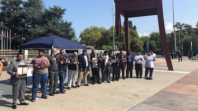 A delegation from Al Ghufran Tribe, one of the biggest tribes in Qatar, staged a protest on in front of the United Nations in Geneva in September. WAM
