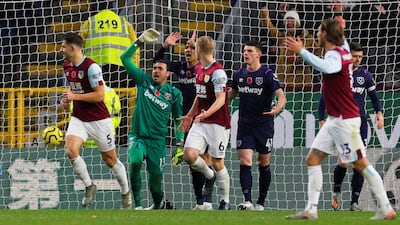 West Ham's Roberto scores an own goal. Reuters