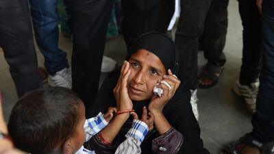 Indian woman, Hazra Begum from Farrukhabad sits with her child waiting for the train at the Hathras Junction. She and her husband Abrar Ahmad want the next government to provide proper schooling and medical support to their young family. Although Congress brought in legislation to guarantee free schooling for all children aged between six and 14, the Ahmads shell out 400 rupees each month on private education. “I don’t want to ruin my children’s future by sending them to government schools where teachers hardly show up,” said Ahmad, 28.