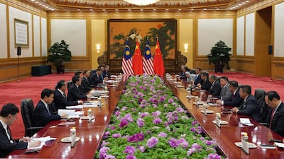 The second Belt and Road Forum (BRF) at the Diaoyutai State Guesthouse in Beijing. AFP