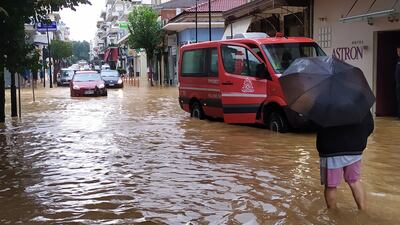 The Greek city of Karditsa has been flooded by the wrathful passage of storm 'Ianos'. EPA