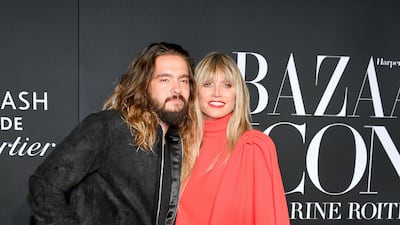 Tom Kaulitz and Heidi Klum attend the 'Harper's Bazaar' celebration of 'Icons By Carine Roitfeld' during New York Fashion Week on September 6, 2019. AFP
