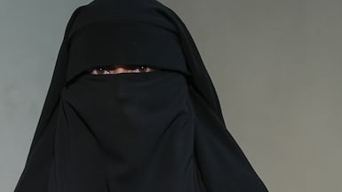 Ghalia Mohammed Yassin, 22, left Al Hol camp in June with her mother, Hiba, and two siblings. (Ahmed Fallaha for The National)