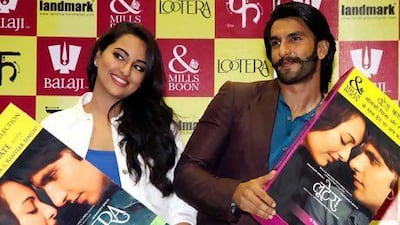 Ranveer Singh and Sonakshi Sinha appear on special edition Mills & Boon novels to promote their forthcoming film, Lootera. AFP