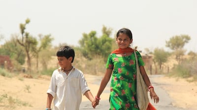 The young actors Krrish Chhabria and Hetal Gada in Dhanak. Photo by Sumit Deshpande