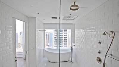 Another of the spacious bathrooms; there are five in total. Courtesy Allsopp & Allsopp