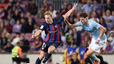 Frenkie de Jong 6 - On for Pedri after 63. Made a few runs, but less of an influence than usual. AFP