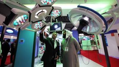 The Arab Health exhibition in Dubai has drawn some of the biggest names in global health industry. Pawan Singh / The National
