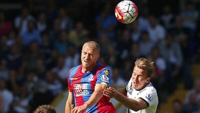 Tottenham’s Harry Kane in action with Crystal Palace’s Brede Hangeland. Eddie Keogh / Reuters