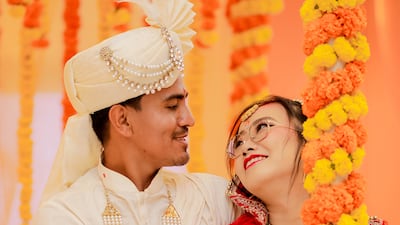 Hilda and Suraj are among several couples of different nationalities who have chosen the Hindu temple as the venue for their wedding. Photo: Suraj Negi