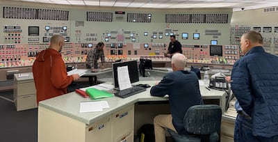 A control room simulator for the Palisades nuclear reactor. Photo: Holtec