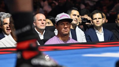 Actor Mark Wahlberg watches the action. AP