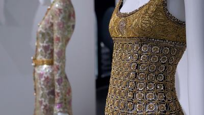 A glittery, gold-embroidered dress that at its time was said to be the most expensive ever made