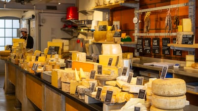 A cheese shop in East Dulwich, London. Cheese will be among British products that will benefit from the immediate removal of tariffs as the trade deal between the Gulf and UK comes into effect. Geography Photos