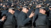 Cadets from Italy's Finance Guard attend Pope Leo XIV's general audience in St Peter's Square, Vatican City. EPA