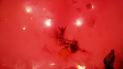 Partizan supporters during the match. AFP