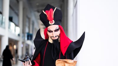 Jafar, from Aladdin, cosplay at Middle East Film & Comic Con. Reem Mohammed / The National