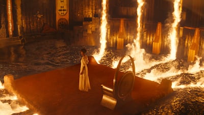 Letitia Wright in a scene from the film.