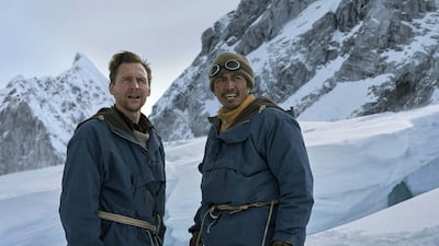 Tom Hiddleston and Genden Phuntsok in "Tenzing," premiering 16 October 2026 on Apple TV. Photo: Apple TV
