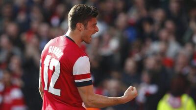 Centre forward: Olivier Giroud, Arsenal. Came off the bench to clinch Arsenal's place in the FA Cup semi-finals with a swift double against Everton. Tal Cohen / EPA