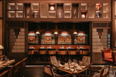 The restaurant's interior pays ode to China and Manhattan at once. Photo: Mott 32