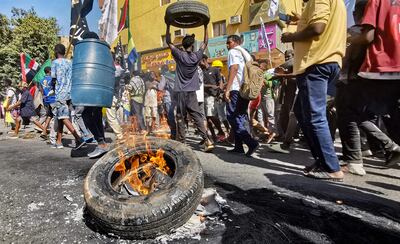There have been widespread protests on the streets of Sudan since Al Bashir was ousted in 2019. AFP