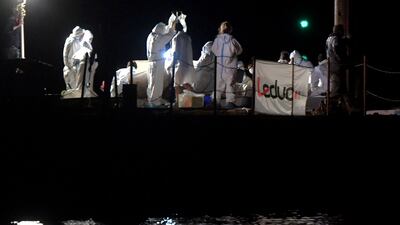 It was the first stage of an ambitious rescue operation to return it to the sea. It will now be transferred to a saltwater basin in Normandy. AFP