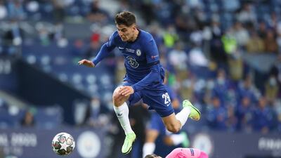 Chelsea's Kai Havertz skips past City goalkeeper Ederson to put his team ahead in the first half.