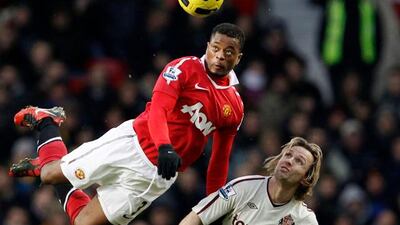 Patrice Evra during his playing days at Manchester United.