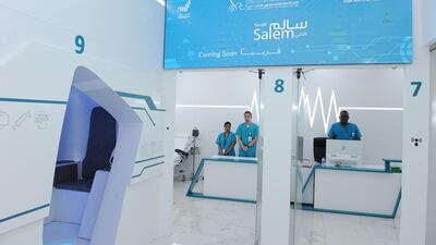 The Smart Salem health pod will speed up medical tests during the residency visa process at City Walk in Dubai. Courtesy: DHA