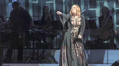 Adele performs on The Pyramid Stage on day 2 of the Glastonbury Festival in 2016. Getty Images