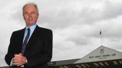 Notts County's new director of football Sven Goran Eriksson at the club's ground.