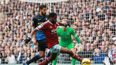 Centre midfield: Alex Song, West Ham United. A dominant figure in the centre of the park as he overshadowed Yaya Toure in West Ham’s deserved win over the champions. (Photo: Sean Dempsey / EPA)