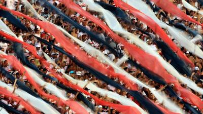 Victory wave 3: fans of Sao Paulo wave their flags during the Brazilian Serie A match against Palmeiras. Paulo Whitaker / Reuters