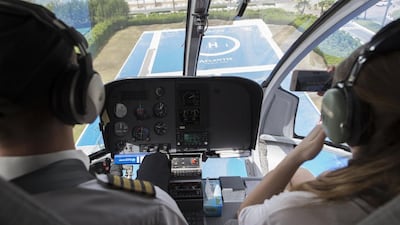 Take off from The Atlantis The Palm heli port. Antonie Robertson / The National