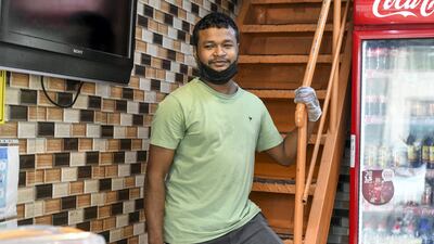 Mohammed Abdulraheem, 31, originally from Bangladesh has been working at African Nice Restaurant, Tourist Club Area for the last 11 years. Khushnum Bhandari for The National
