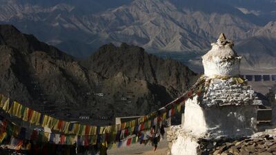 Landscape of the Leh city in the Northernmost Indian state of Jammu and Kashmir. (Pawan Singh / The National)
