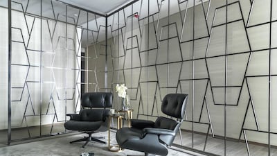 There is a lot of textural play, so matt leather is set against polished metal, which is then juxtaposed with high gloss lacquer. Antonie Robertson / The National