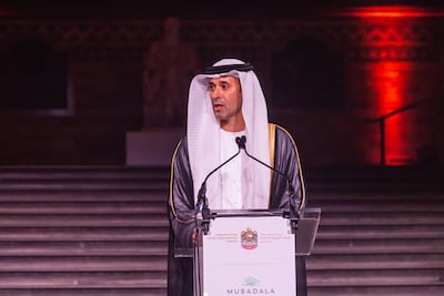 UAE ambassador to the UK Mansoor Abulhoul. UAE National Day celebrations at the Natural History Museum in London. Photo: UAE Embassy
