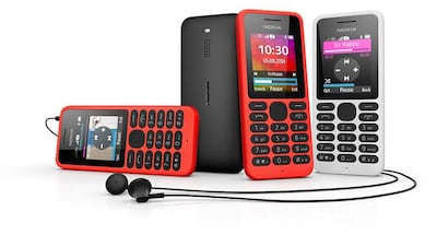 The Nokia 130 is coming to the UAE. Courtesy Microsoft