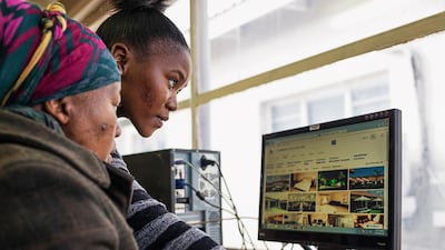 YahClick, the satellite broadband service provided by Yahsat, allows remote communities to access the internet in local libraries in South Africa. Courtesy Yahsat