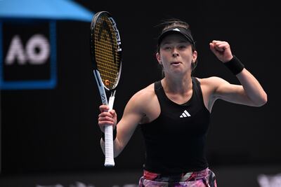 Katie Volynets of the USA defeated Veronika Kudermetova in Melbourne on Thursday. EPA