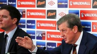 Roy Hodgson explains a few selections of his at the news conference to announce his Euro 2012 squad.