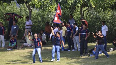 Nepal cricket fans shown at a World Twenty20 qualifying match in Dubai in November 2013. Sarah Dea / The National
