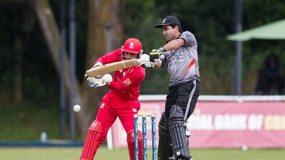 Batting at No 5, Shaiman Anwar immediately went about rebuilding the UAE innings which after 30 overs had yielded 122 runs but with four wickets down. He was joined by Rohan Mustafa, the promising all-rounder, at the crease. Chris Young / The National