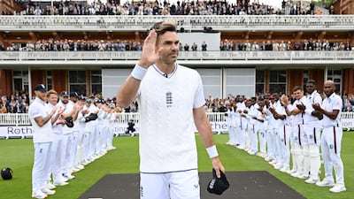 England great James Anderson made his final Test appearance against the West Indies at Lord's last week. He ended his two-decade long Test career that began at the same venue against Zimbabwe in 2003. Getty Images