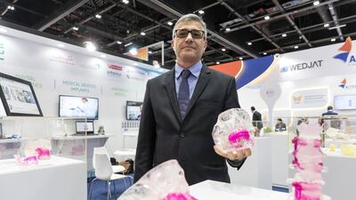 Abed Al Illah Husseini, director of 3-D Middle East, said a body scan similar to an x-ray can now be used to build a model organ. Antonie Robertson / The National