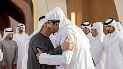 Sheikh Mohamed bids farewell to Sheikh Tamim
