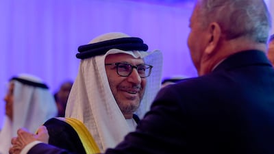 UAE's Minister of State for Foreign Affairs Anwar Gargash arrives for the opening of the 15th Manama Dialogue, a regional security summit organized by the International Institute for Strategic Studies (IISS) in the Bahraini capital. AFP